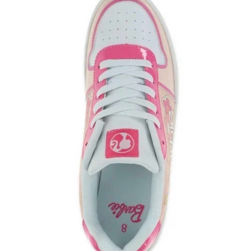 Women's Barbie by Mattel Pink Casual Court Sneaker, Whole Sizes 8, Regular W NWT - Picture 12 of 16
